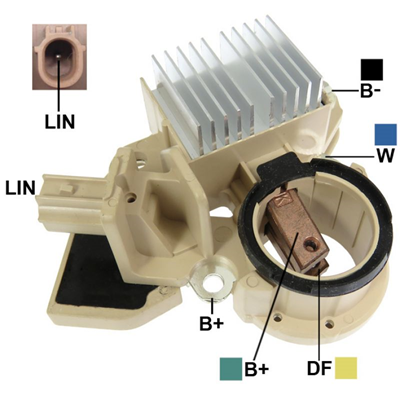 REGULADOR HONDA CIVIC 2012> FIT 1.5 16V 2012> 12 1 CON TERMINAL (LIN) TIPO MITSUBISHI