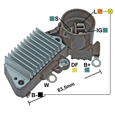 REGULADOR TOYOTA SR2 SUZUKI SJ413 12 CONECTOR REDONDO 3 S-IG-L TIPO NIPPONDENSO