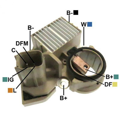 REGULADOR HONDA FIT 2008> 12 4 IG-C-L-DFM TIPO MITSUBISHI