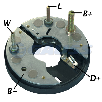 RECTIFICADOR VW VOLKSWAGEN GOL 10 13 65AMP 6X35A M8X50 M5X45TRIDIODO 112MM (GA040) TIPO BOSCH