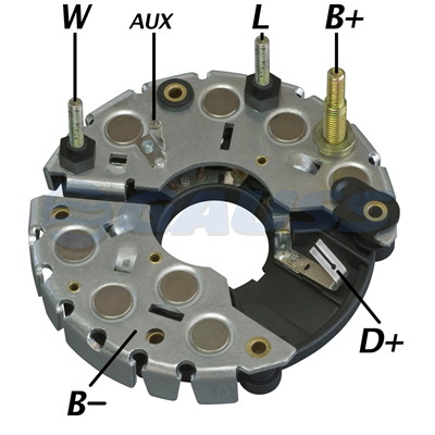 RECTIFICADOR CUMMINS NAVISTAR 130AMP 8X50A M6 M8X50 M5X45 TRIDIODO TIPO BOSCH