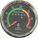 TACOMETRO CON HOROMETRO MECANICO ESCALA COLOR ARO CROMADO