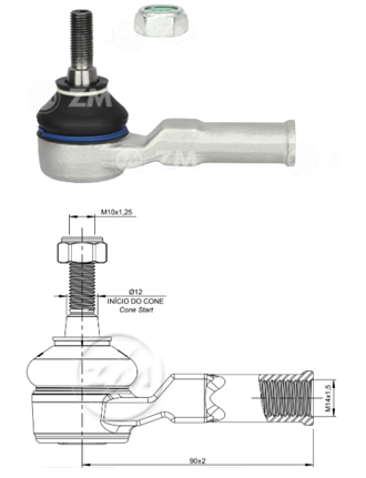 TERMINAL EXTERNA DIRECCION RENAULT MEGANE 
