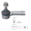 TERMINAL DIRECCION IZQ FORD ECOSPORT 2013-2021 FIESTA 2011-2019