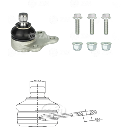 ROTULA FORD ECOSPORT 4X2 4X4 03 12 FIESTA V 03 14 MAZDA 2 DY 03 07 DIRECCION HIDRAULICA