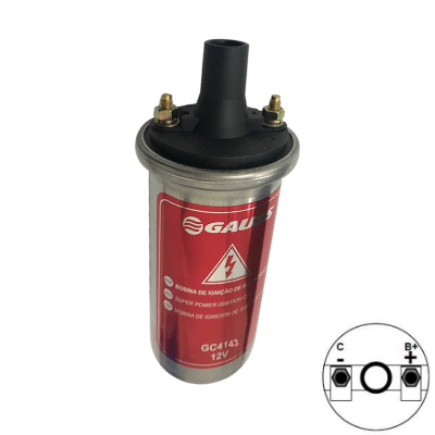 BOBINA ENCENDIDO ELECTRONICO TIPO BOTELLA  ROJA  UNIVERSAL 12V 2P GC4143  GC4177  9220081067