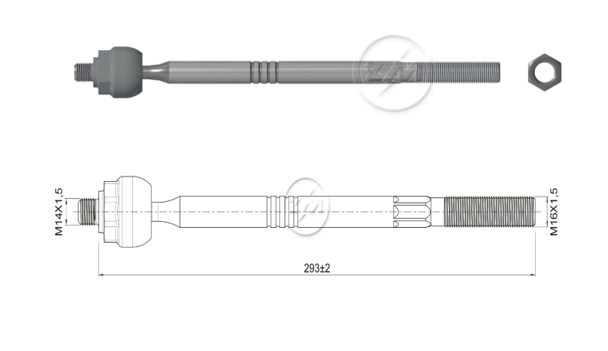 TERMINAL AXIAL FORD FOCUS 2010 VOLVO C30 2006-2012 S40 II(544) 2004-2012 M16-1.50 M14-1.50 132N.M