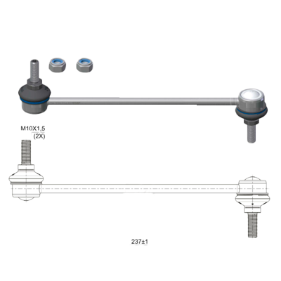 BIELETA BARRA ESTAB. DEL FORD FIESTA III IV FOCUS 01 09 MAZDA 121 III 96 03