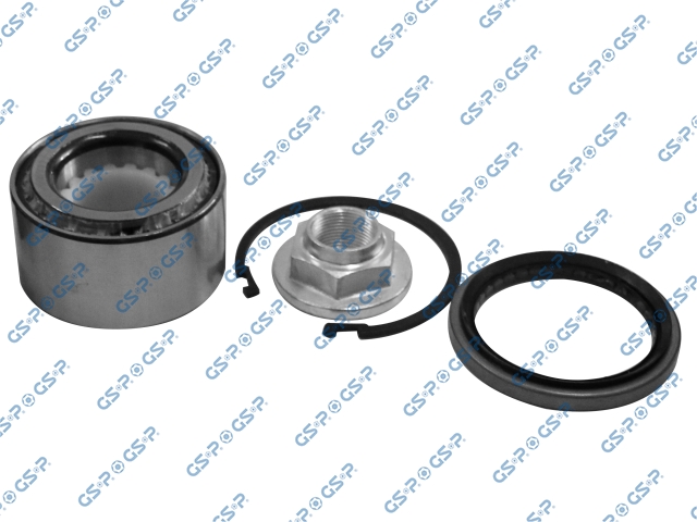 KIT RODAMIENTO RUEDA DEL TOYOTA HILUX VII 05-15 -VIGO - FORTUNER 2.7 4X2 (RODILLO 9143020) (RODILLO+RETEN+TUERCA+CHAVETA) (43 X 77 X 41.5 / 45.5)