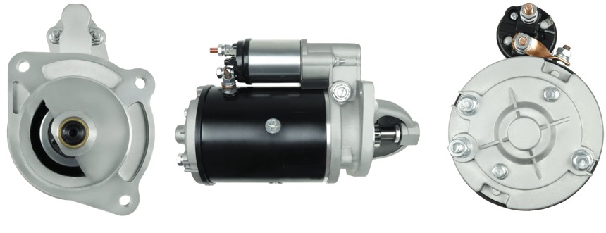 ARRANQUE FORD 5000, 12V, 10 DIENTES, 3 HUECOS, TIPO LUCAS PERKINS.