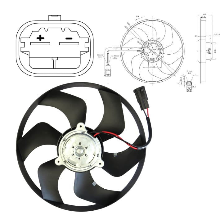 MOTOVENTILADOR PEUGEOT 307, CTROEN XSARA SIN DEFLECTOR