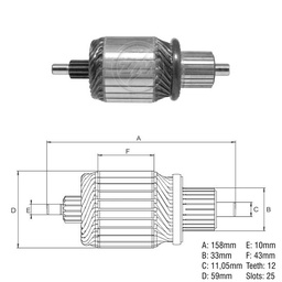 [438348002] INDUCIDO ARRANQUE CATERPILLAR: 3114, 3126. VOLKSWAGEN: 17.220, 18.310 TITAN