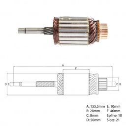 [438359014] INDUCIDO ARRANQUE FORD ECOSPORT 1.6 FIESTA 1.6 16-19 FOCUS