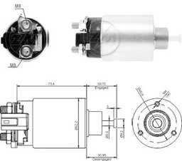 [02ZM-866] AUTOMATICO HYUNDAI SANTA FE -SONATA KIA SERATO FORTE  12V 3 HUECOS CON PACHA  2007 - 2009 