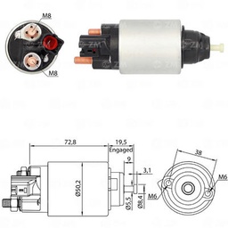 [02ZM-1392] AUTOMATICO TOYOTA 4RUNNER FORTUNER HILUX 2.4 2.8 2015 12V MOTOR: 28100-0L260 1204841 TIPO VALEO
