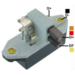 [07GA028] REGULADOR CHEVROLET CHEVETTE MONZA LUV 12 95 CON ESCOBILLAS TIPO BOSCH (GA1277-GA1638-GA1651)