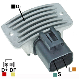 [07GA126] REGULADOR KIA BESTA 12 90 CONECTOR RECTO 2 TIPO POONG SUNG (GA1126-GA1135)