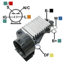 [07GA262] REGULADOR SUBARU LEGACY 12 SIN ESCOBILLAS 4 S-D-IG-L TIPO HITACHI