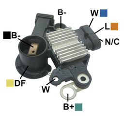 [07GA715] REGULADOR CHEVROLET OPTRA CONECTOR 3 PINES A LA DERECHA 12 CON STATOR 3 W-L-N C TIPO DELCO (GA1795)