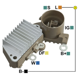 [07GA821] REGULADOR TOYOTA COROLLA TERCEL DAIHATSU CHARADE 12 CONECTOR REDONDO 3 S-IG-L TIPO NIPPONDENSO