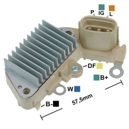 [07GA822] REGULADOR CATERPILLAR CASE MAQUINARIA 12 CONECTOR OVALADO 3 P-IG-L TIPO NIPPONDENSO