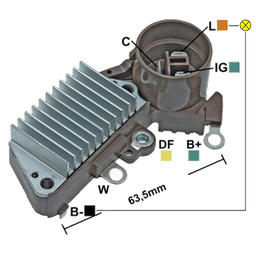 [07GA828] REGULADOR TOYOTA CELICA MV HONDA CIVIC MV LAND ROVER 12 CONECTOR REDONDO 3 C-IG-L TIPO NIPPONDENSO