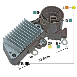 [07GA833] REGULADOR TOYOTA HONDA SUZUKI 12 CONECTOR REDONDO 3 S-IG-L TIPO NIPPONDENSO