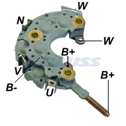 [07GA1250] RECTIFICADOR TOYOTA HONDA 115AMP 8X50A90MM TIPO DENSO