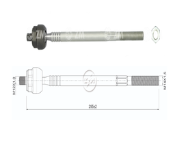 [51ZM-17011056] TERMINAL AXIAL RENAULT MEGANE - I 1996 - 2003 SCENIC L:295RC:M12-1 00RP:M14-1 50TP:51N.MTC86N.M 