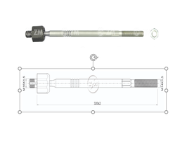 [51ZM-17011214] TERMINAL AXIAL VOLKSWAGEN GOLF IV 97 06 BORA JETA IV SKODA OCTAVIASEAT LEON L:320RC:M16-1 50RP:M14-1 50TP:119N.MTC86N.M 