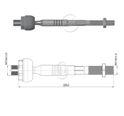 [51ZM-17011412] TERMINAL AXIAL SUZUKI GRAN VITARA XL7 02 07 VITARA 98 04 L:229RC:M16-1 00RP:M14-1 50TP:127N.MTC86N.M 