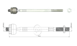 [51ZM-17011455] TERMINAL AXIAL FORD FIESTA V, ECOSPORT 4X2 (SUPERCHARGER) 2001 - L:272RC:M14-1 50RP:M14-1 50TP:78N.MTC86N.M