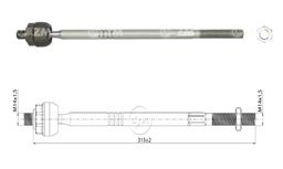 [51ZM-17011464] TERMINAL AXIAL FORD ECOSPORT 13 16 DIRECCION ELECTROASISTIDA