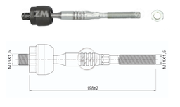 [51ZM-17021672] TERMINAL AXIAL FORD EXPLORER 95 03 FORD 150 98 02 RANGER 98 07 MAZDA B2300 L:198RC:M16-1 50RP:M14-1 50TP:119N.MTC86N.M