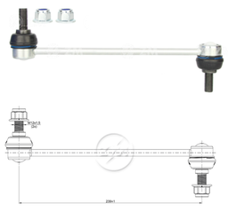 [51ZM-37011808] BIELETA BARRA ESTAB. DEL HYUNDAI TUCSON - JM 2004 - 2011 KIA SPORTAGE LC:243RP:M12-1 50TC84N.M